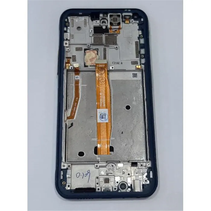 Pantalla lcd para Nokia XR20 mas tactil negro mas marco azul calidad premium