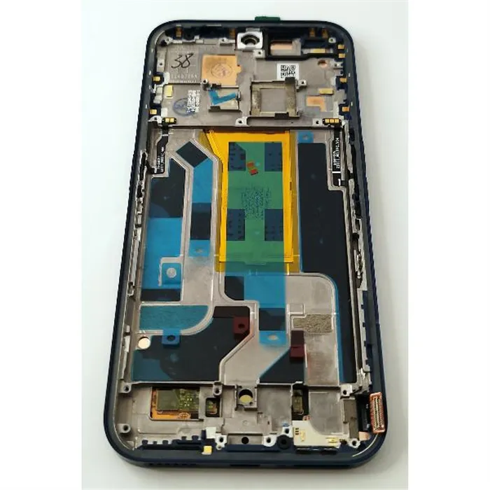 Pantalla lcd para Nothing Phone 2A mas tactil negro con marco azul calidad premium