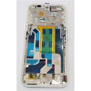 Pantalla lcd para Nothing Phone 2A mas tactil negro con marco plata calidad premium