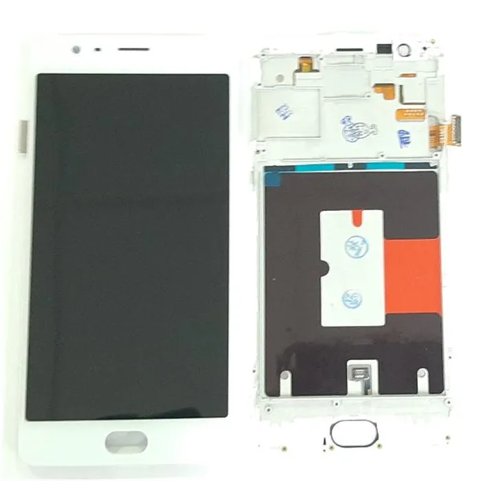 Pantalla lcd para Oneplus 3 A3000 A3003 mas tactil blanco mas marco blanco compatible