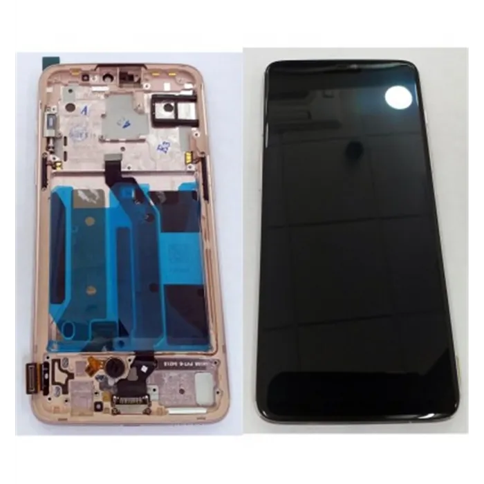 Oneplus 6 pantalla lcd + tactil negro + marco rosa premium