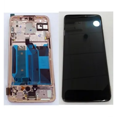 Oneplus 6 pantalla lcd + tactil negro + marco rosa premium