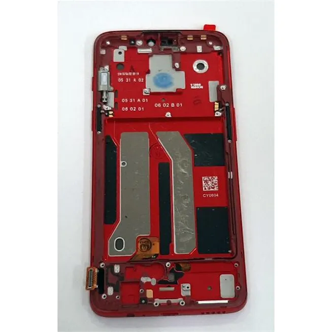 Pantalla oled para Oneplus 6 mas tactil negro mas marco rojo compatible