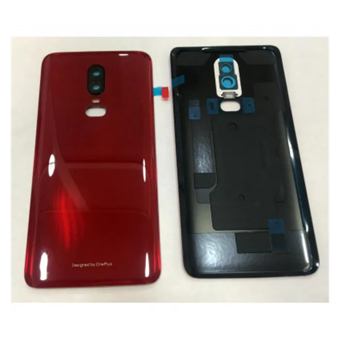 Oneplus 6 tapa trasera o tapa bateria + cubierta camara roja