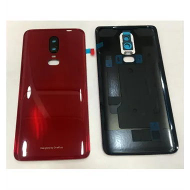 Oneplus 6 tapa trasera o tapa bateria + cubierta camara roja