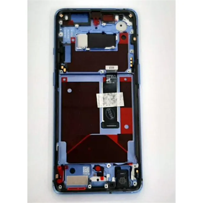 Pantalla lcd para Oneplus 7T 2011100083 mas tactil negro mas marco azul Service Pack