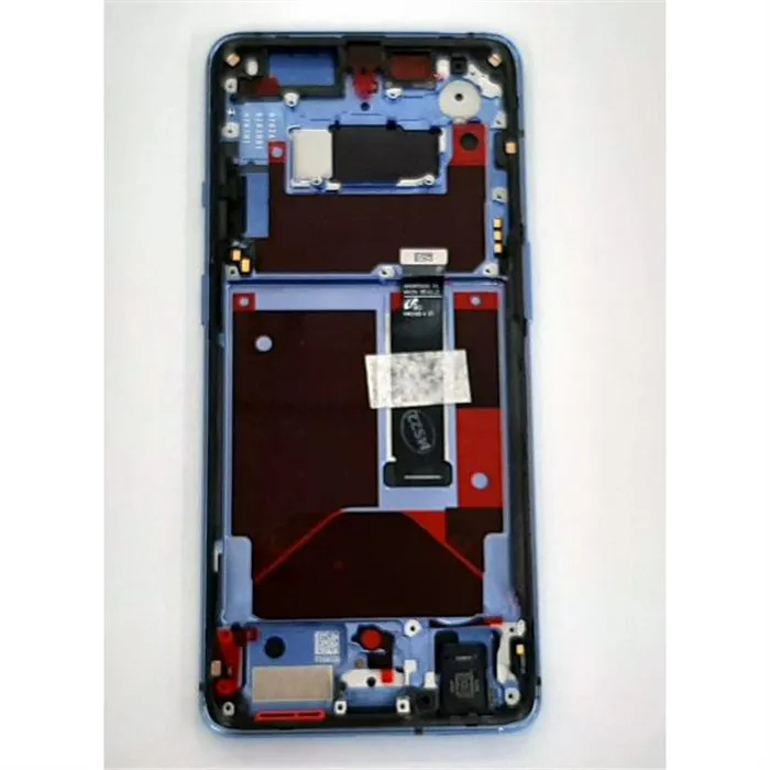 Pantalla lcd para Oneplus 7T 2011100083 mas tactil negro mas marco azul Service Pack