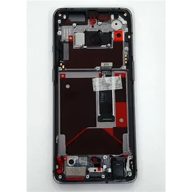 Pantalla lcd para Oneplus 7T 2011100084 mas tactil negro mas marco plata Service Pack