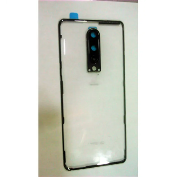 Tapa trasera o tapa bateria negra/transparente para Oneplus 8 mas cubierta camara