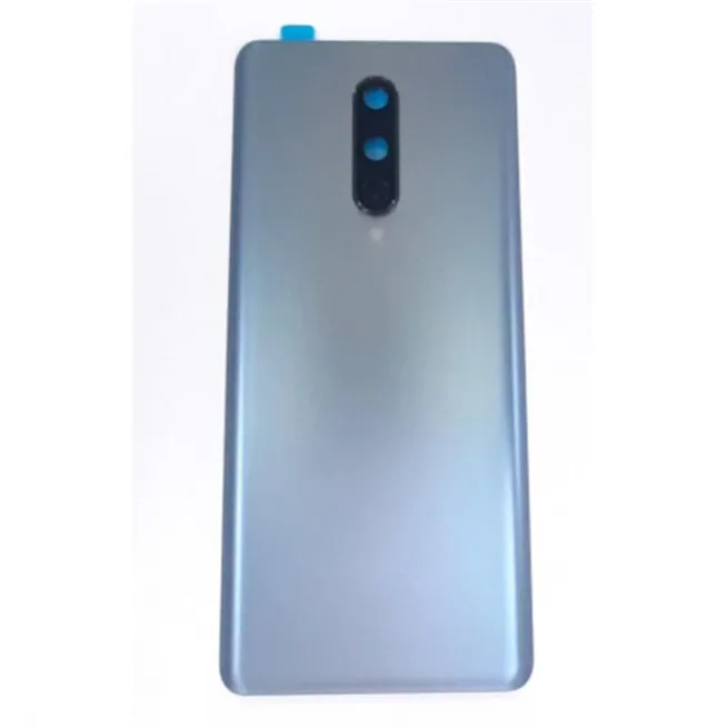 Tapa trasera o tapa bateria plata para oneplus 8 mas lente camara negra 