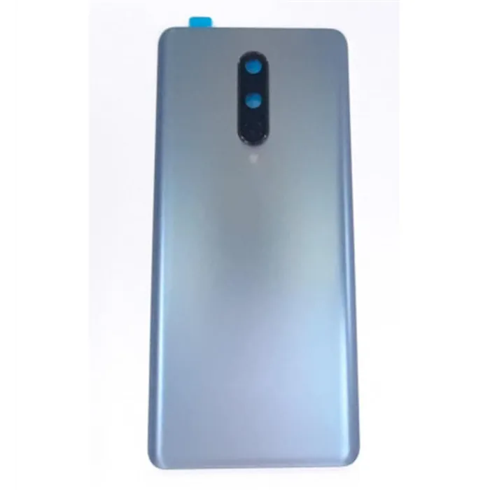 Tapa trasera o tapa bateria plata para oneplus 8 mas lente camara negra 