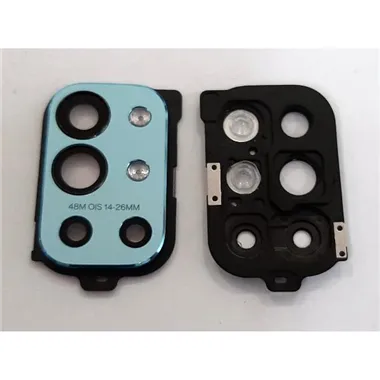 Cubierta camara para Oneplus 9R mas cristal azul calidad premium