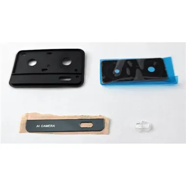 Cristal de camara para Oppo A57 4G CPH2387 con marco negro calidad premium
