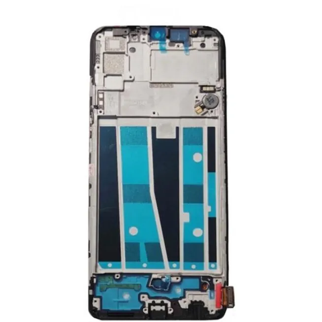 Pantalla LCD para OPPO A91 mas tactil negro mas marco morado holografico calidad premium