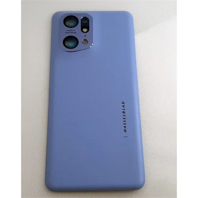 Tapa trasera o tapa bateria azul para OPPO Find X5 Pro CPH2305 mas cubierta camara