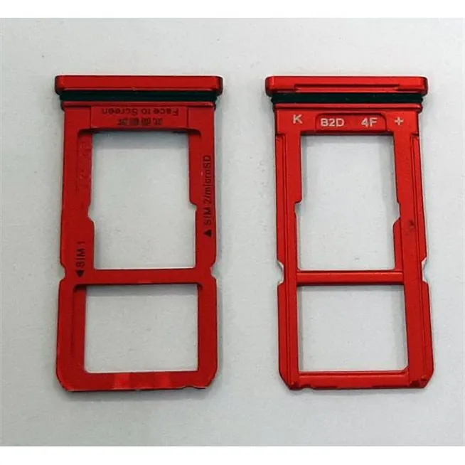 Soporte o bandeja dual sim roja para Oppo R15 calidad premium