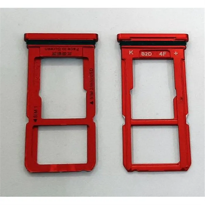 Soporte o bandeja dual sim roja para Oppo R15 calidad premium