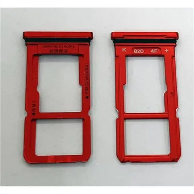 Soporte o bandeja dual sim roja para Oppo R15 calidad premium