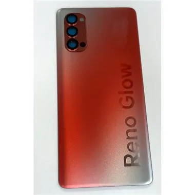 Tapa trasera o tapa bateria roja para Oppo Reno 4 Pro 5G mas cubierta camara
