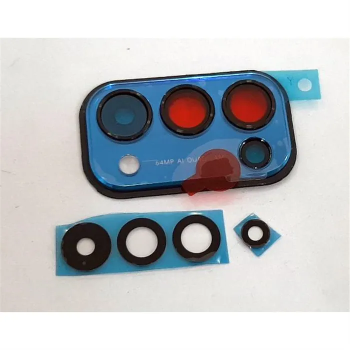 Cubierta camara azul mas cristal camara para Oppo Reno5 5G PEGM00 PEGT00 Reno5 4G calidad premium