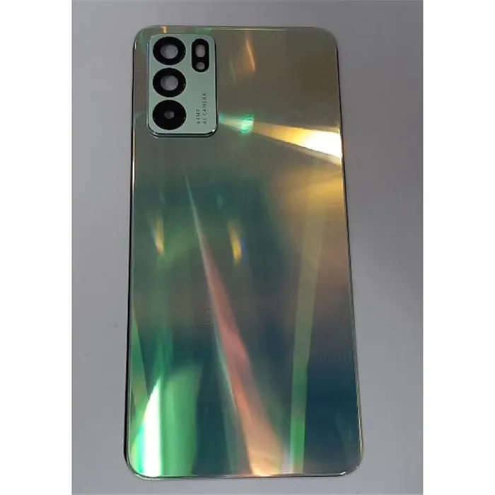Tapa trasera o tapa bateria dorada para Oppo Reno 6 5G mas cubierta camara