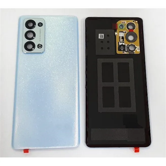 Tapa trasera o tapa bateria plata para Oppo Reno 6 Pro 5G CPH2247 mas cubierta camara