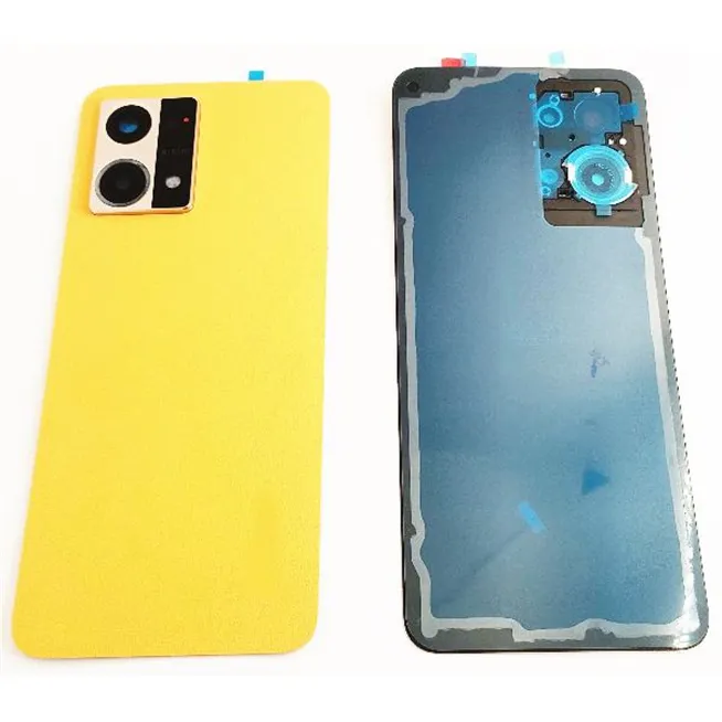 Tapa trasera o tapa bateria naranja para Oppo Reno 7 4G CPH2363 mas lente camara