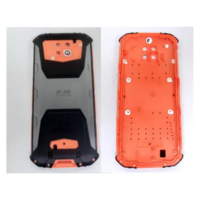 Tapa trasera o tapa bateria naranja para Oukitel WP6 mas chapa metalica mas cristal flash