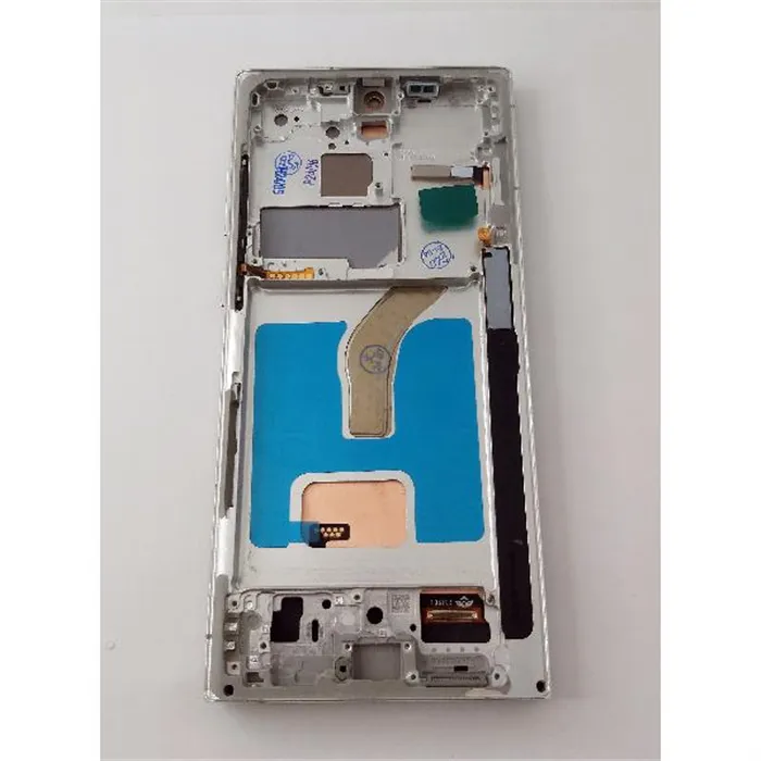 Pantalla lcd para Samsung Galaxy S22 Ultra S908 mas tactil negro con marco blanco TFT