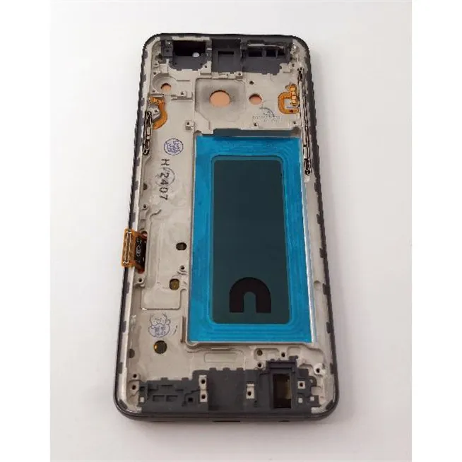 Pantalla lcd para Samsung Galaxy S9 G960F mas tactil negro con marco plata calidad TFT