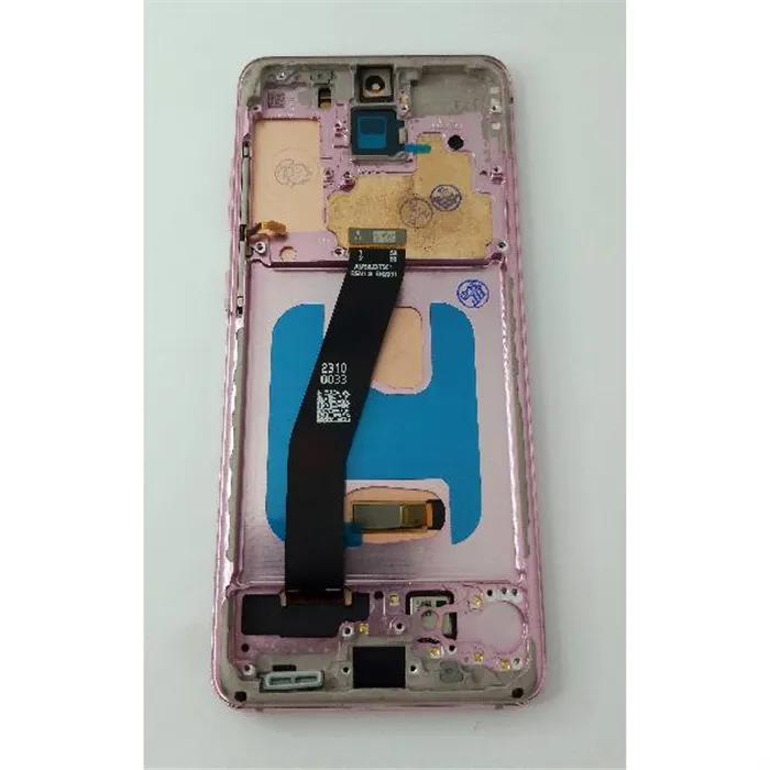 Pantalla lcd para Samsung Galaxy S20 G980F mas tactil negro con marco rosa calidad Oled