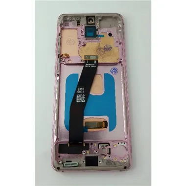 Pantalla lcd para Samsung Galaxy S20 G980F mas tactil negro con marco rosa calidad Oled