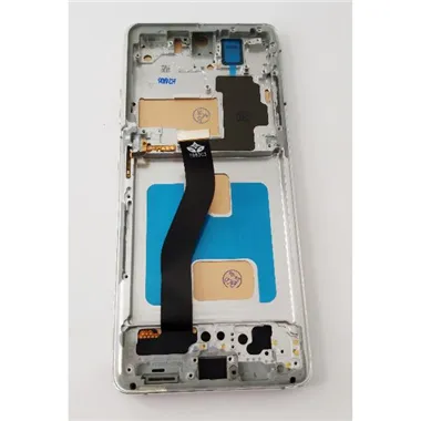 Pantalla lcd para Samsung Galaxy S21 Ultra 5G mas tactil negro con marco plata calidad TFT