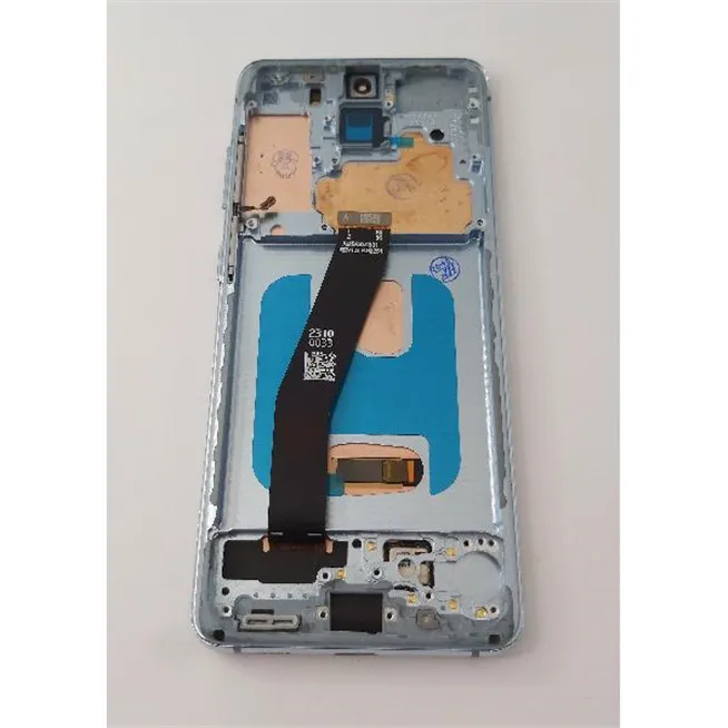 Pantalla lcd para Samsung Galaxy S20 G980F mas tactil negro con marco azul calidad Oled