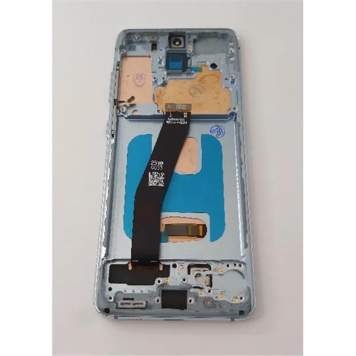 Pantalla lcd para Samsung Galaxy S20 G980F mas tactil negro con marco azul calidad Oled