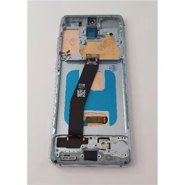 Pantalla lcd para Samsung Galaxy S20 G980F mas tactil negro con marco azul calidad Oled