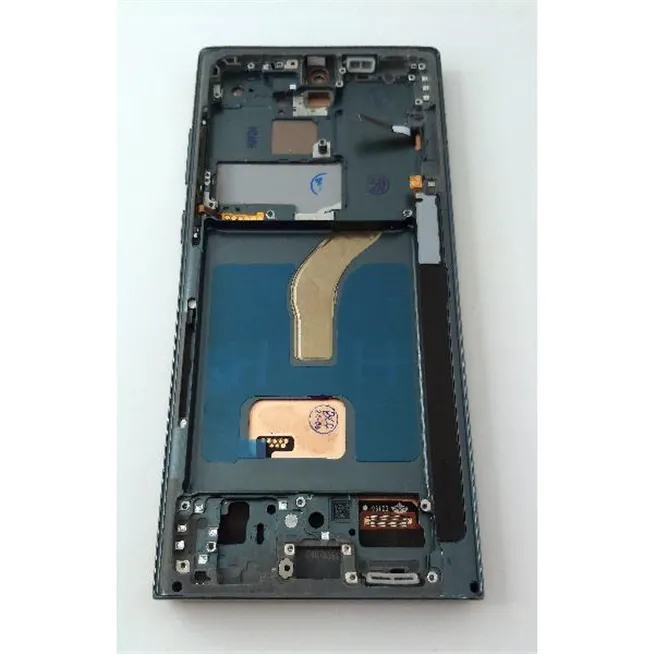 Pantalla lcd para Samsung Galaxy S22 Ultra S908 mas tactil negro con marco verde calidad TFT