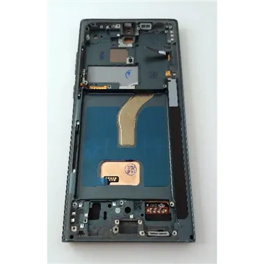 Pantalla lcd para Samsung Galaxy S22 Ultra S908 mas tactil negro con marco verde calidad TFT