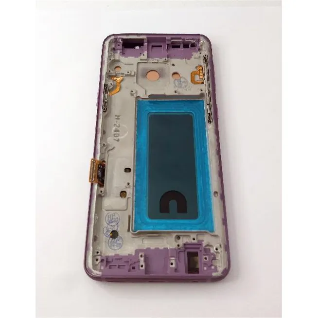 Pantalla lcd para Samsung Galaxy S9 G960F mas tactil negro con marco morado calidad TFT