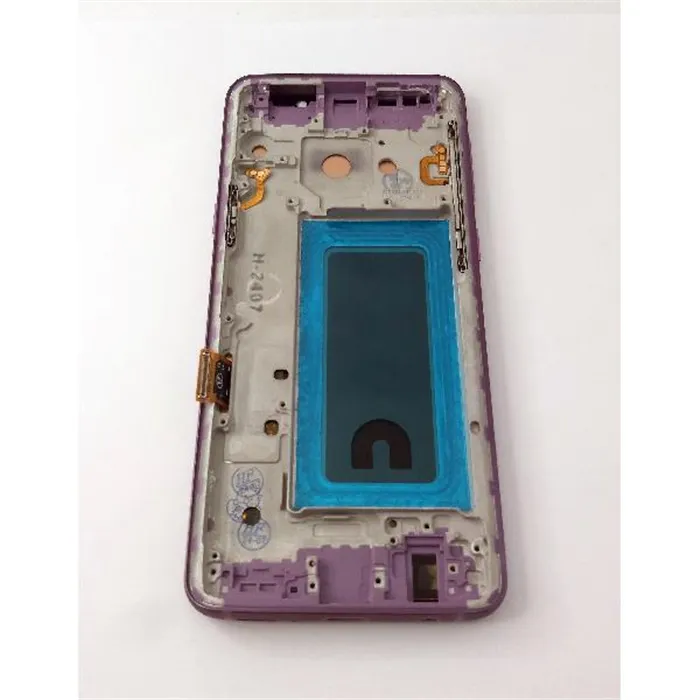 Pantalla lcd para Samsung Galaxy S9 G960F mas tactil negro con marco morado calidad TFT
