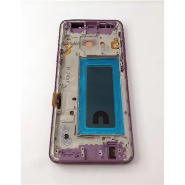Pantalla lcd para Samsung Galaxy S9 G960F mas tactil negro con marco morado calidad TFT