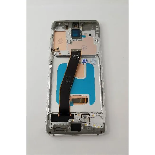 Pantalla lcd para Samsung Galaxy S20 G980F mas tactil negro con marco plata calidad Oled