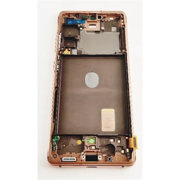 Pantalla LCD mas tactil negro para Samsung Galaxy S20 FE 4G 5G SM-G780F GH82-24214E mas marco naranja service pack