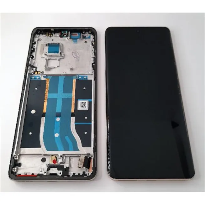 Pantalla lcd para Realme 12 Pro 5G RMX3842 RMX3843 mas tactil negro mas marco plata Service Pack