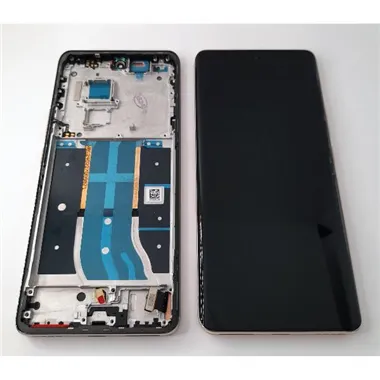 Pantalla lcd para Realme 12 Pro 5G RMX3842 RMX3843 mas tactil negro mas marco plata Service Pack