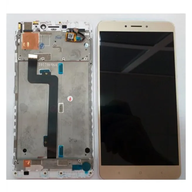 Xiaomi Mi Max 2 pantalla lcd + tactil dorado + marco blanco