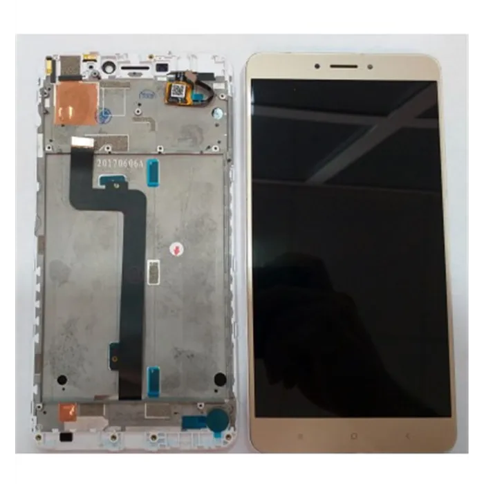 Xiaomi Mi Max 2 pantalla lcd + tactil dorado + marco blanco