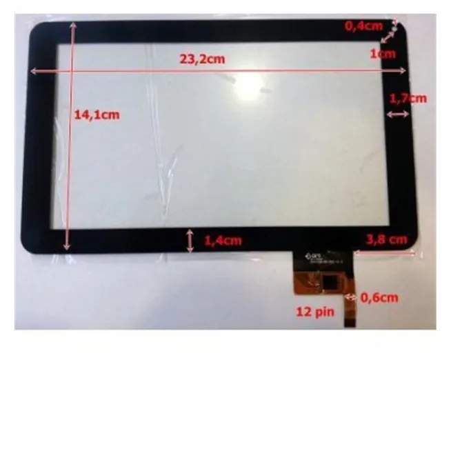 Pantalla táctil repuesto tablet china 9 Modelo 9"