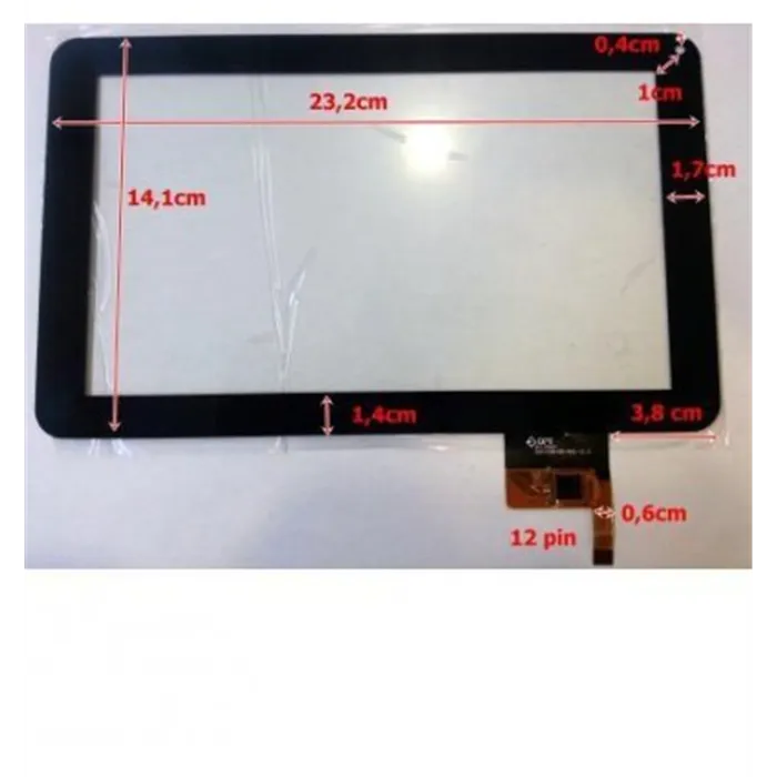 Pantalla táctil repuesto tablet china 9 Modelo 9"