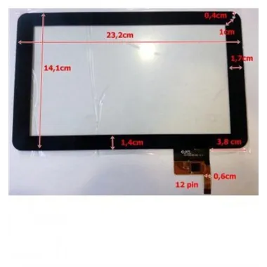 Pantalla táctil repuesto tablet china 9 Modelo 9"